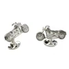 Sterling Silver Motorbike Cufflinks