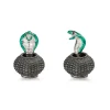 Sterling Silver Moving Cobra Cufflinks