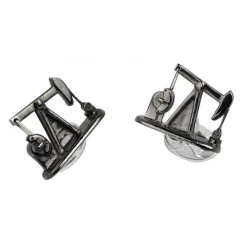 Sterling Silver Nodding Donkey Cufflinks