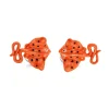 Sterling Silver Orange and Black Stingray Cufflinks