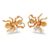 Sterling Silver Orange Ant Cufflinks