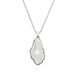 Sterling Silver Oxidised Oyster And Pearl Pendant
