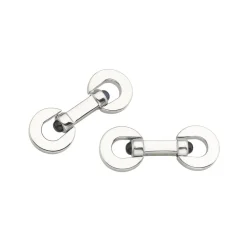 Sterling Silver Paddle Cufflinks With Onyx