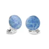 Sterling Silver Pastel Blue Cufflinks