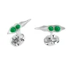 Sterling Silver Peas in a Pod Cufflinks