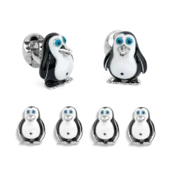 Sterling Silver Penguin Dress Set