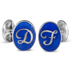 Sterling Silver Personalised Initial Cufflinks
