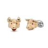Sterling Silver Pig Head Cufflinks