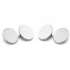 Sterling Silver Plain Oval Linked Cufflinks
