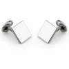 Sterling Silver Plain Square Cufflinks