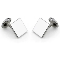 Sterling Silver Plain Square Cufflinks