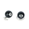 Sterling Silver Pool 8 Ball Cufflinks