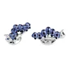 Sterling Silver Purple Caterpillar Cufflinks
