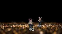 Sterling Silver Rabbit in Hat Cufflinks