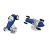Sterling Silver Racing Car Cufflinks - Blue Cufflinks