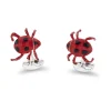 Sterling Silver Red And Black Tok Tokkie Beetle Cufflinks