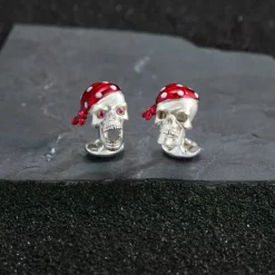 Sterling Silver Red Bandana Skull Dress Set