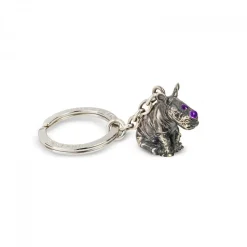 Sterling Silver Rhino Keyring