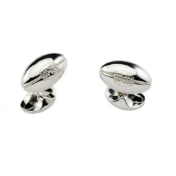 Sterling Silver Rugby Ball Cufflinks