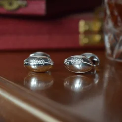 Sterling Silver Rugby Ball Cufflinks