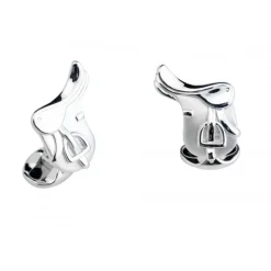 Sterling Silver Saddle Cufflinks