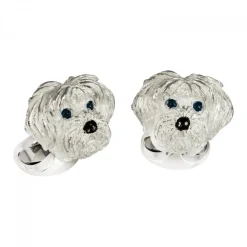Sterling Silver Shih Tzu Dog Cufflinks