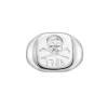 Sterling Silver Skull & Crossbones Signet Ring