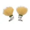 Sterling Silver Skull Cufflinks With Yellow Hair and Green Headband