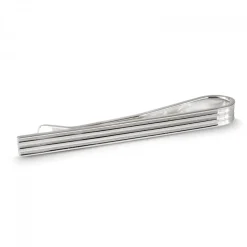 Sterling Silver Small Engine Turned Tie Slide
