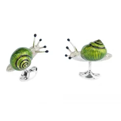 Sterling Silver Snail Cufflinks
