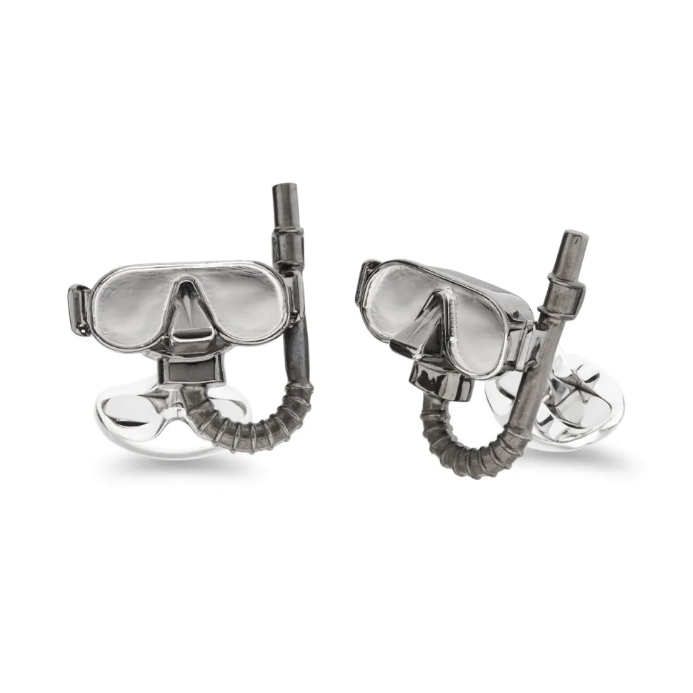 Sterling Silver Snorkel Cufflinks