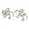 Sterling Silver 'Steve' Dancing Monkey Cufflinks