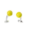Sterling Silver Tennis Ball Cufflinks
