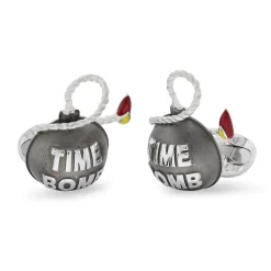Sterling Silver Time Bomb Cufflinks