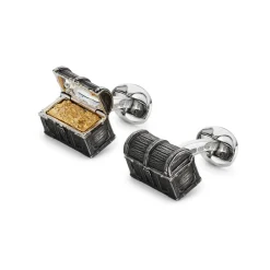 Sterling Silver Treasure Chest Cufflinks