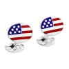 Sterling Silver USA Enamel Cufflinks