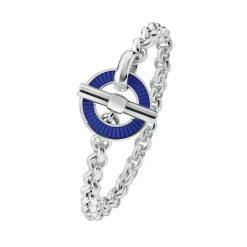 Sterling Silver Vitreous Enamel Faceted Bracelet