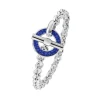 Sterling Silver Vitreous Enamel Shagreen Bracelet