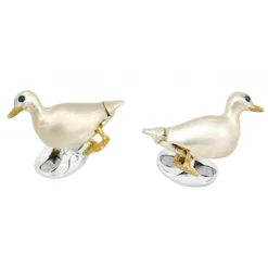 Sterling Silver Waddling Duck Cufflinks