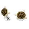 Sterling Silver Walking Tortoise Cufflinks