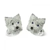 Sterling Silver West Highland Terrier Dog Cufflinks