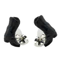 Sterling Silver Western Boot Cufflinks