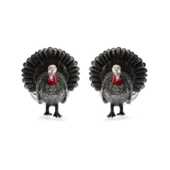 Sterling Silver Wild Turkey Cufflinks