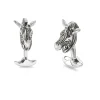 Sterling Silver Zebra Cufflinks