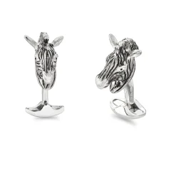 Sterling Silver Zebra Cufflinks