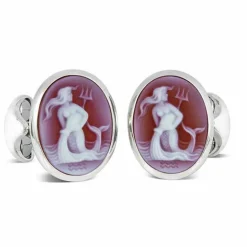 Sterling Silver Zodiac Cufflinks - Aquarius