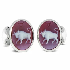 Sterling Silver Zodiac Cufflinks - Taurus
