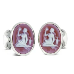 Sterling Silver Zodiac Cufflinks - Virgo