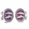 Sterling Silver Zodiac Cufflinks - Pisces