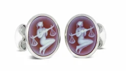 Sterling Silver Zodiac Cufflinks - Libra